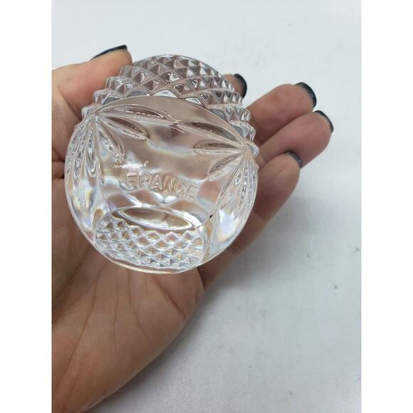 Vintage French Crystal Pineapple Egg Shaped Paperweight Cut Glass France - Picture 4 of 8